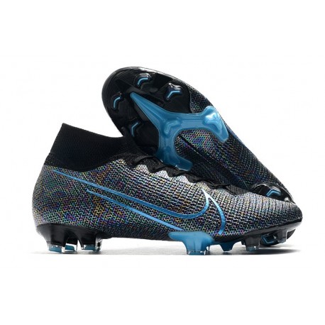 Nike Skor Mercurial Superfly 7 Elite DF FG Wavelength Svart Blå