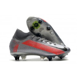 Nike Mercurial Superfly VII Elite SG-PRO Neighbourhood - Silver Svart Grå