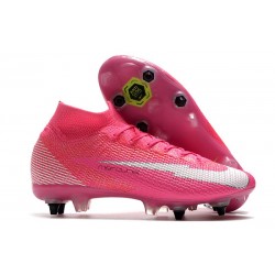 Nike Mercurial Superfly VII Elite SG-PRO AC Mbappé Rosa - Rosa Vit Svart