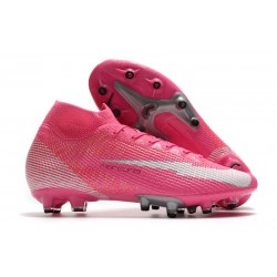 Nike Mercurial Superfly 7 Elite AG-PRO Mbappé Rosa - Rosa Vit Svart