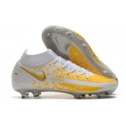 Fotbollsskor för Herrar Nike Phantom GT Elite DF FG Vit Guld