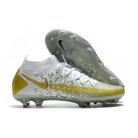 Fotbollsskor för Herrar Nike Phantom GT Elite DF FG Guld Vit