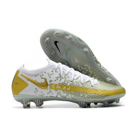 Nike Phantom Gt Elite Fg Fotbollsskor Vit Guld