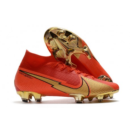 Nike Mercurial Superfly 7 Elite DF FG CR100 Röd Guld