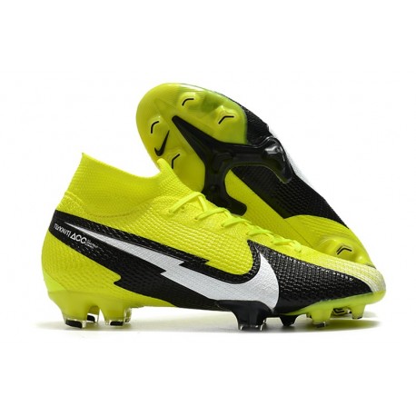 Nike Mercurial Superfly 7 Elite DF FG Gul Svart Vit