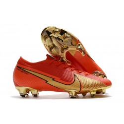 Nike Fotbollsskor Mercurial Vapor 13 Elite FG Ronaldo CR100 Röd Guld