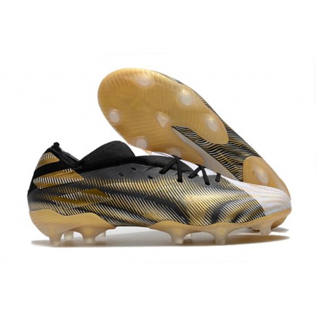 Fotbollsskor adidas Nemeziz 19.1 FG Atmospheric - Vit Guld Svart