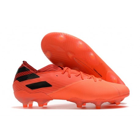 Fotbollsskor Herrar adidas Nemeziz 19.1 FG Inflight - Orange Svart Röd