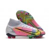 Nike Mercurial Superfly 8 Elite FG Dragonfly - Vit Silver Mörklila