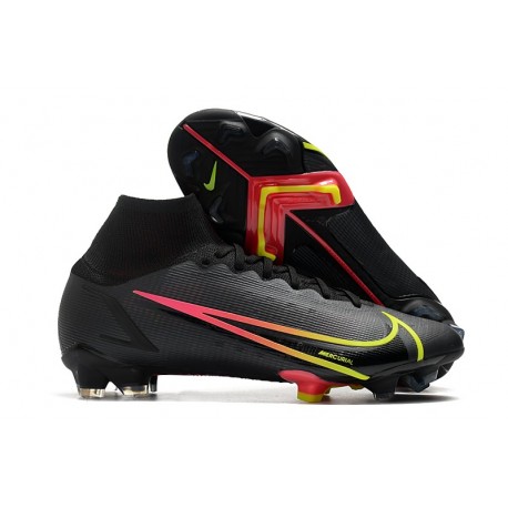 Fotbollsskor Nike Mercurial Superfly 8 Elite FG Black x Prism - Svart Gul Röd