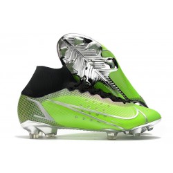 Nike Mercurial Superfly VIII Elite DF FG Grön Silver Svart