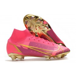 Fotbollsskor Nike Mercurial Superfly 8 Elite FG Rosa Guld Svart