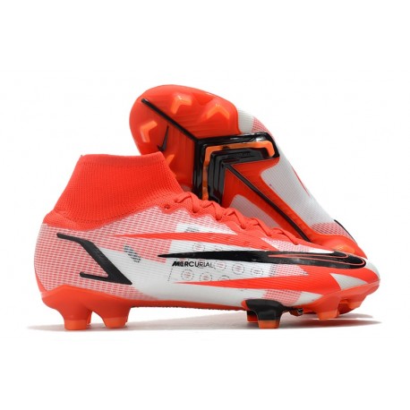 Nike Superfly VIII Elite DF FG CR7 Spark Positivity - Röd Svart Vit Orange