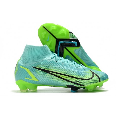 Nike Mercurial Superfly VIII Elite DF FG Impulse - Turkos Grön