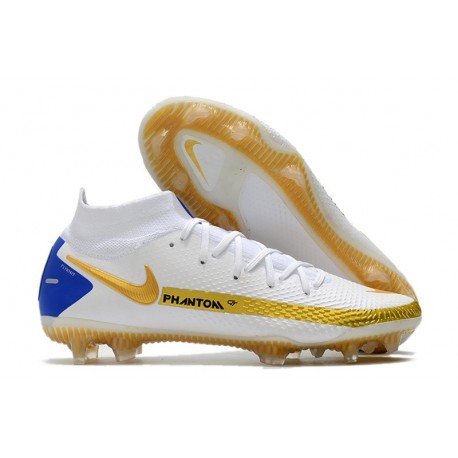 Nike Phantom GT Elite DF FG Vit Guld Blå