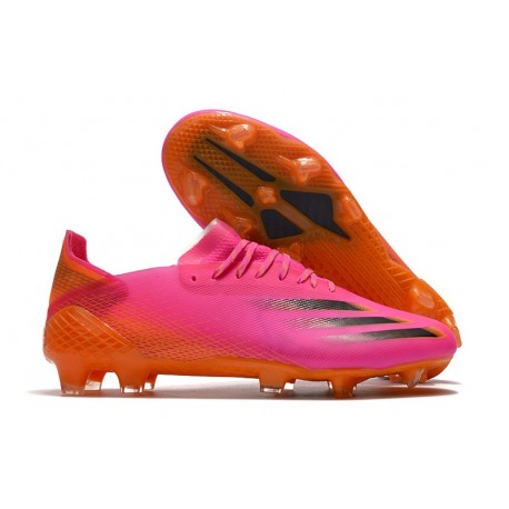 adidas X Ghosted.1 FG fotbollsskor Superspectral - Rosa Svart Orange