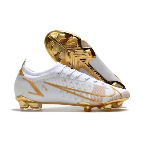 Nike Mercurial Vapor 14 Elite FG Fotbollsskor Vit Guld